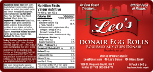 leos donair egg rolls 6pack