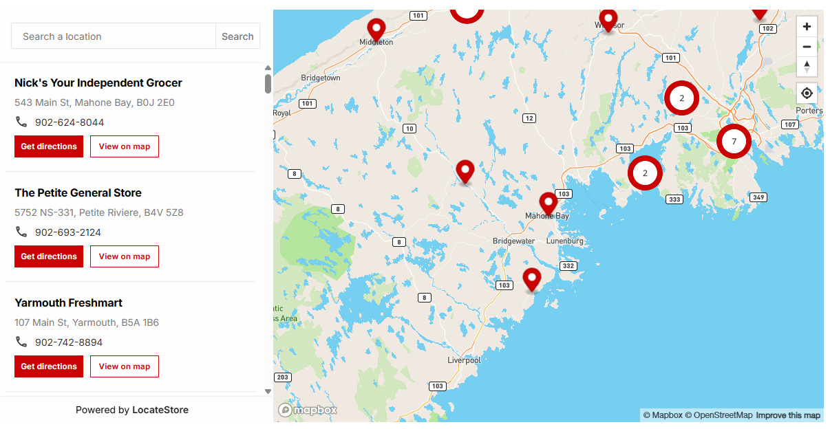 Leo's Donair Customer Map